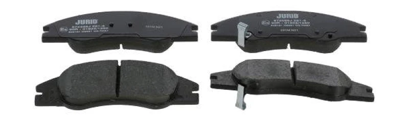 Image of JURID 572585J Brake pad set with acoustic wear warning, without accessories Brake Pad Set,disc brake (402)
