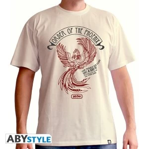 Image of Harry Potter - Order Of The Phoenix Mens Large T-Shirt - Sand