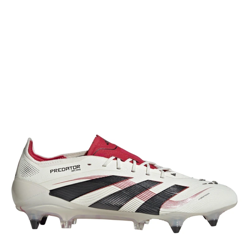 Image of adidas Unisex Adults Predator Soft Ground Football Boots Off White/Black unisex 6.5 (40)