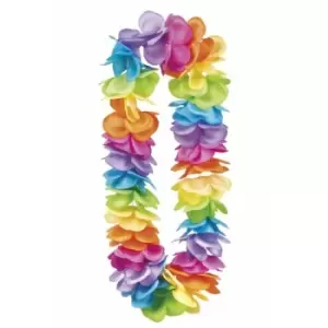 Image of Hawaiian Large Flower Garland (Rainbow)
