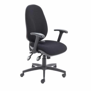 image of TC Office Maxi Ergo Chair with Folding Arms, Black