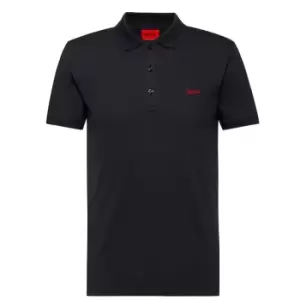 image of Hugo Dinos Short Sleeve Polo Shirt - Black