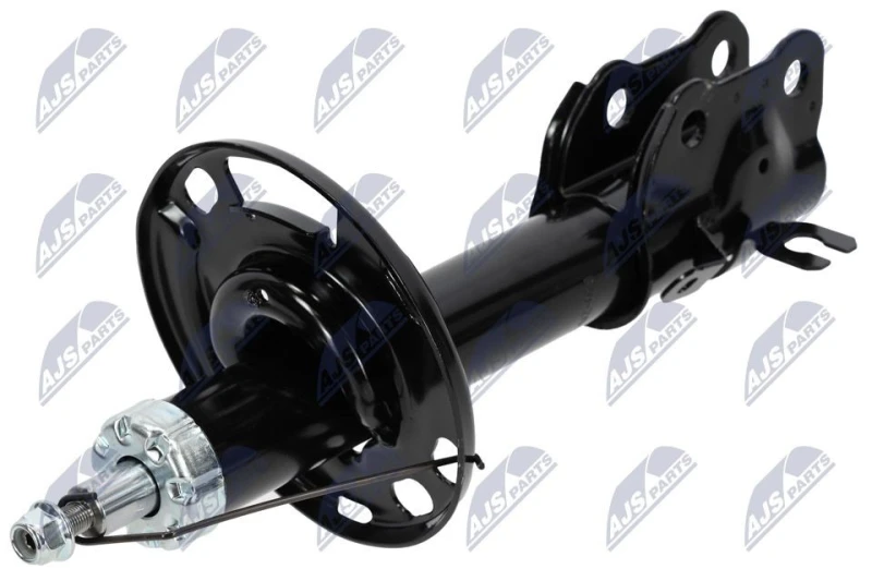 Image of NTY A-MZ-028 Shock absorber Front Axle Left, Gas Pressure, Twin-Tube, Suspension Strut, Bottom Clamp Shock Absorber (854)