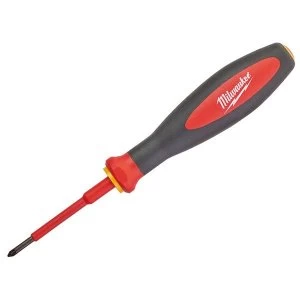 Image of Milwaukee Hand Tools VDE Pozidriv Screwdriver PZ0 x 60mm