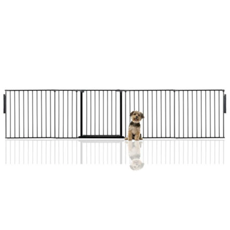 Image of Bettacare Premium Multi Panel Flexible Pet Barrier, Up To 344Cm Wide, Black, 70Cm High