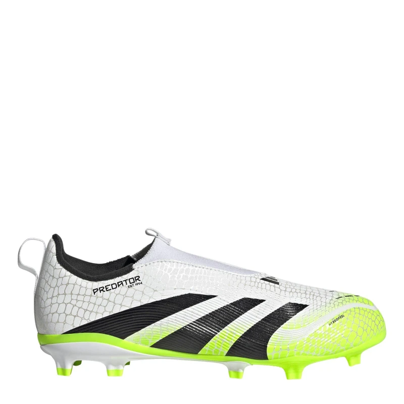 Image of adidas Predator 3 Childrens Laceless Firm Ground Football Boots Firm Ground Football Boots C10 (28) White 08047627100