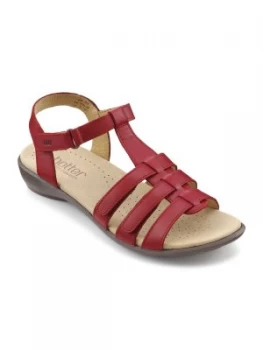 Image of Hotter Sol Extra Wide Sandals Red