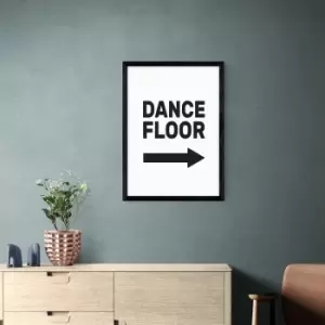 East End Prints Dancefloor Framed Print Black