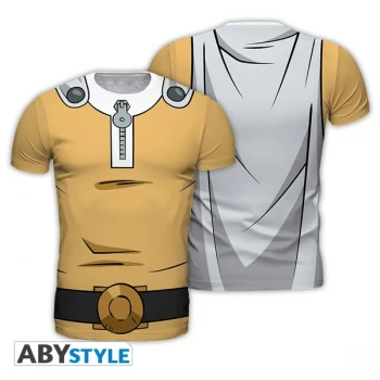Image of One Puch Man - Replica "Saitama" Mens Small T-Shirt - Multi-Colour