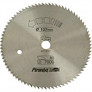 Black and Decker Piranha Steel Fine Cross Cutting Circular Saw Blade 127mm 80T 12.7mm