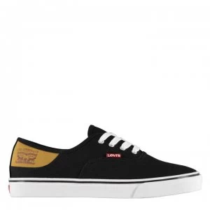 Image of Levis Rula Canvas Shoes - Black/White