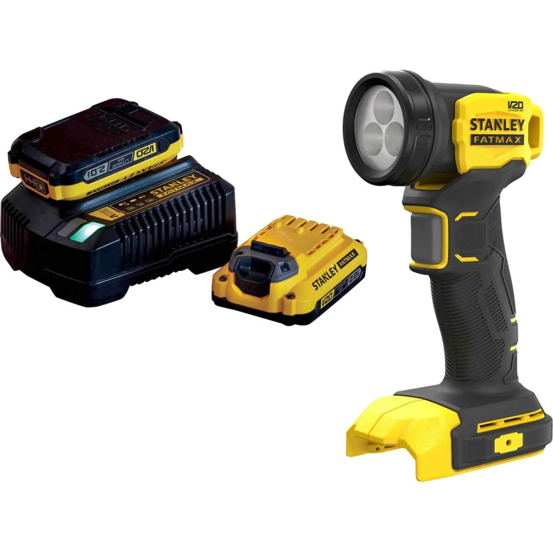 Image of Stanley Fatmax V20 SFMCL020 18v Cordless Flashlight Torch SFMCL020D2 Batteries: 2 x 2ah Li-ion