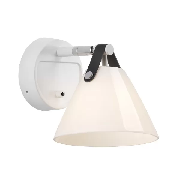 image of Strap Dome Wall Lamp White