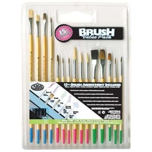 image of Royal & Langnickel Brush Set Beginner Art & Craft Set of 15