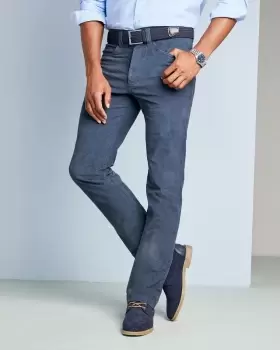 Image of Cotton Traders Mens Stretch Cord Jeans in Blue