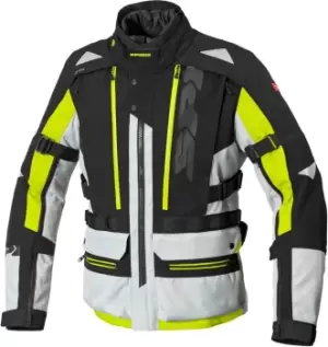 Image of Spidi H2Out Allroad Motorcycle Textile Jacket, black-grey-yellow, Size 2XL, black-grey-yellow, Size 2XL