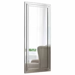 Image of Crossland Grove Chelsfield Pewter Leaner Mirror - 1550 X 685Mm