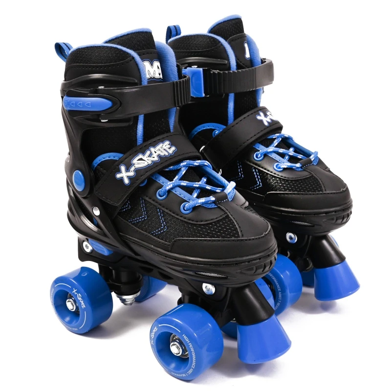 Image of Planet Direct M.Y X-Skate Adjustable Quad Roller Skates Blue male Small