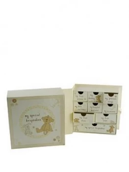 Image of Button Corner Keepsake Box With Drawers