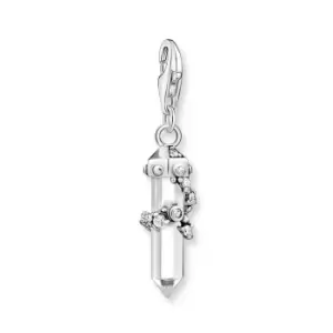 Image of THOMAS SABO Silver Milky Quartz Crystal Charm