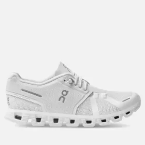 image of ON Womens Cloud 5 Running Trainers - All White - UK 3