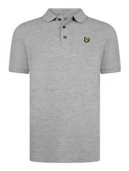 image of Lyle & Scott Boys Classic Short Sleeve Polo Shirt - Grey, Size 12-13 Years