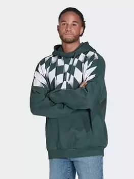 Image of adidas Originals Rekive Graphic Hoodie, Green Size M Men