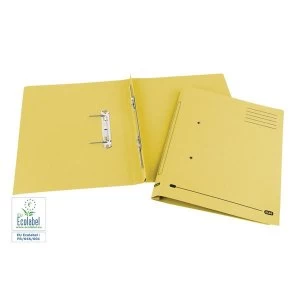 Image of Elba Foolscap Spring Transfer File 285gsm 35mm Yellow Pack of 25