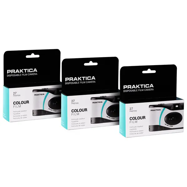 Image of PRAKTICA Luxmedia 35mm Disposable Film Camera with Flash & 27 Exposure ISO400 Film (Pack of 3)