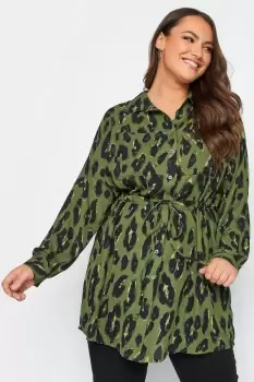 Image of Animal Print Utility Tunic Shirt
