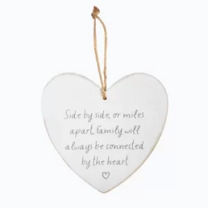 image of Sass & Belle Side by Side or Miles Apart Heart Plaque