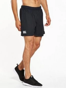 image of Canterbury Core Vapordri Woven Running Shorts, Black, Size 3XL, Men