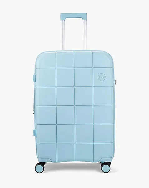 image of Rock Luggage Pixel EA49001 8 Wheel Hardshell Medium Pastel Blue Suitcase