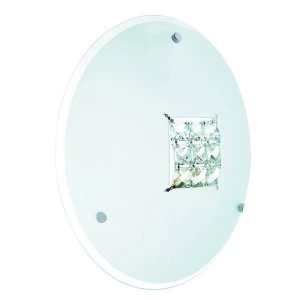 Image of 1 Light Flush Ceiling Light Crystal with Glass Crystals, E27