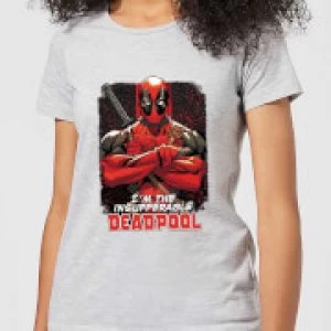 Marvel Deadpool Crossed Arms Womens T-Shirt - Grey - 4XL