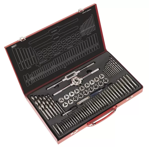 Image of Genuine SEALEY AK3076 Tap & Die Set 76pc Split Dies Metric