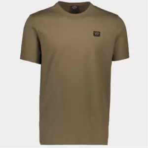 image of Paul And Shark Basic Crew Neck T Shirt - Brown