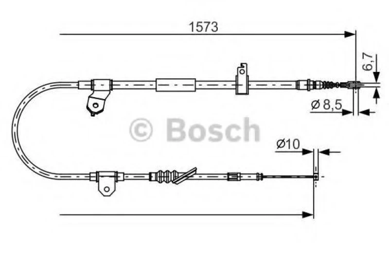 Image of Handbrake cable Bosch 1 987 482 299