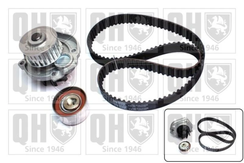 Image of QUINTON HAZELL Water pump and timing belt kit QUINTON HAZELL QBPK7182