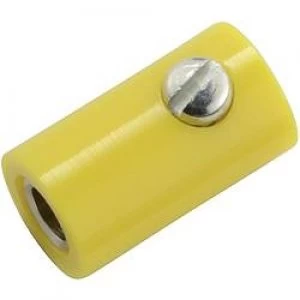 image of Mini jack socket Socket straight Pin diameter 2.6mm Yellow