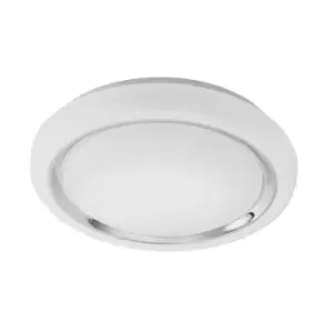 Image of Wall Flush Ceiling Light Colour White Shade White Chrome Plastic Bulb LED 23W