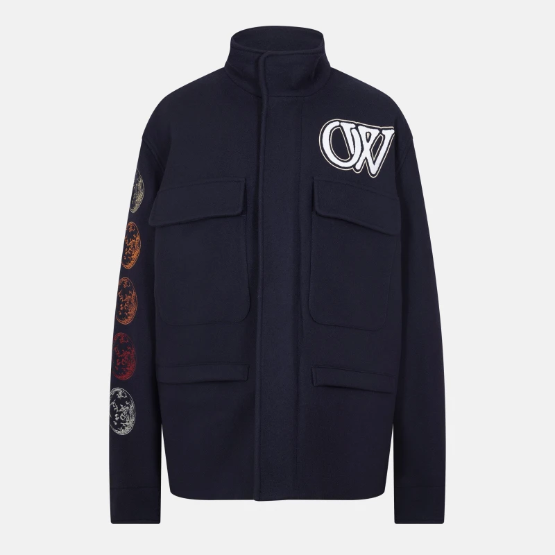 Image of Off White Mens Quilted Short Puffer Jacket Multi male XS