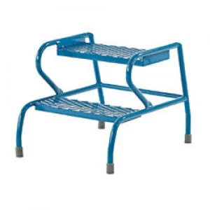 image of FORT Stable Step Ladder 2 Steps Blue Capacity: 150 kg