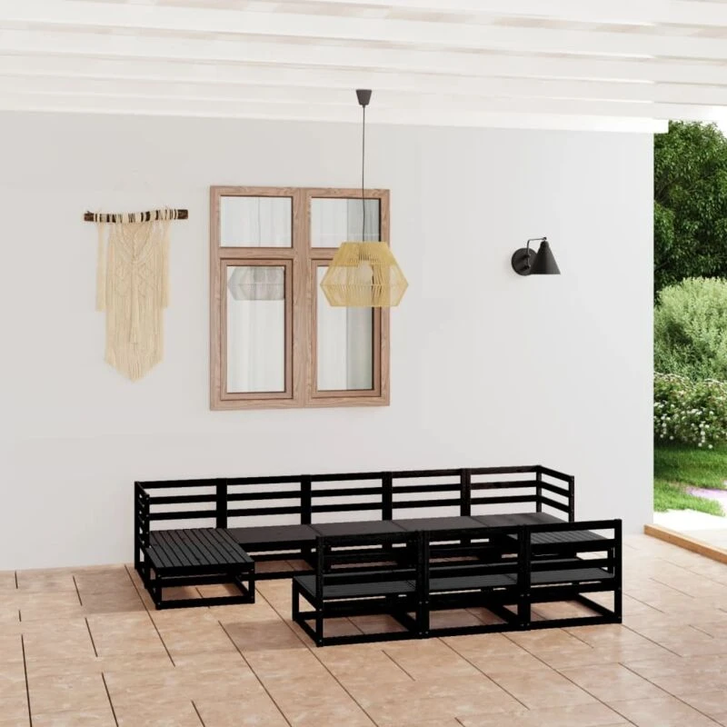 Image of VIDAXL 10 Piece Garden Lounge Set Solid Wood Pine Vidaxl 8720286472019