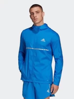 Image of adidas Own The Run Jacket, Blue Size M Men