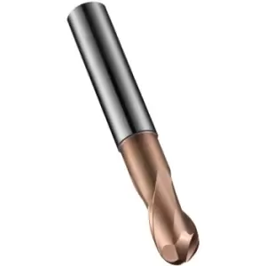 Image of S529 8.00MM Carbide 2 Flute Xtra Short Ball Nosed Slot Drill - TiSiN Coated