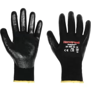 Image of 2232233 Polytril Mix Palm-side Coated Black Gloves - Size 6