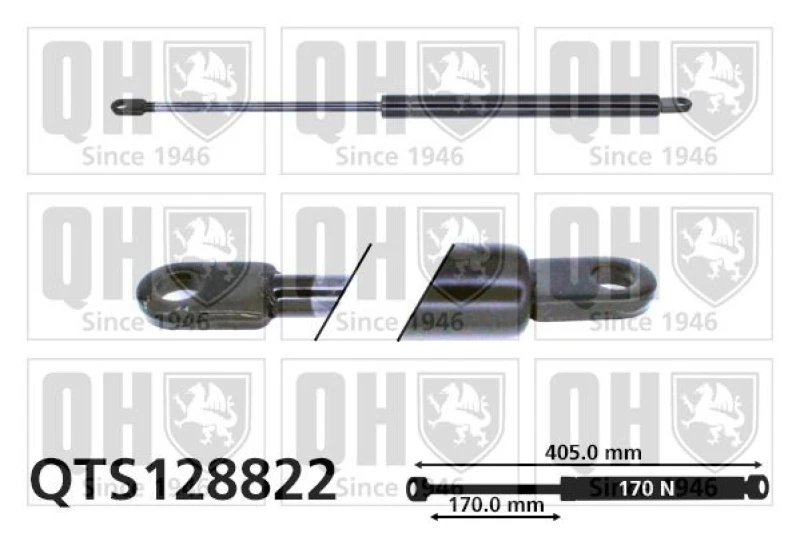 Image of QUINTON HAZELL Tailgate strut QUINTON HAZELL QTS128822