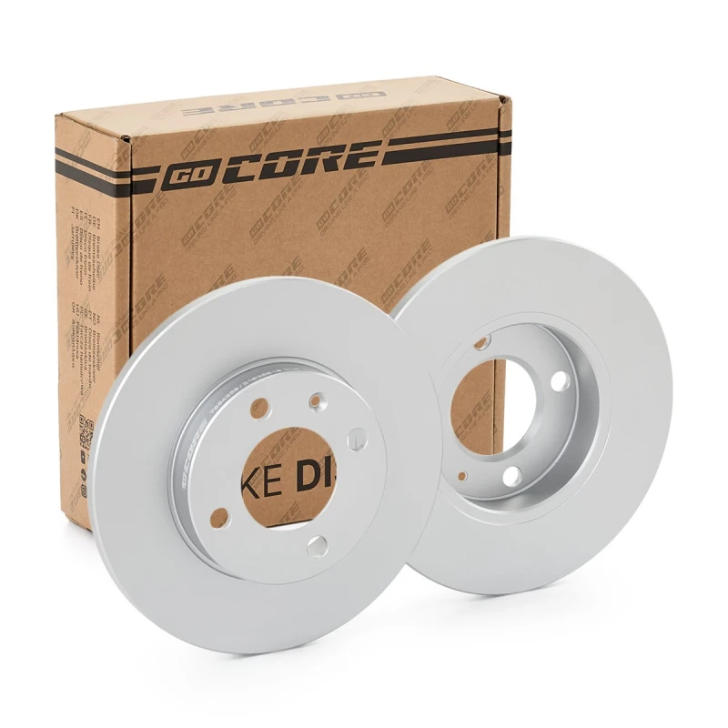 Image of goCORE GCH20545 Brake disc Front Axle, Solid, Cast Iron, Coated, with bolts/screws Cast Iron Brake Disc (82)