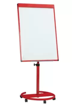 image of Ultramate Magnetic Round Base Flip Chart Easel - Red